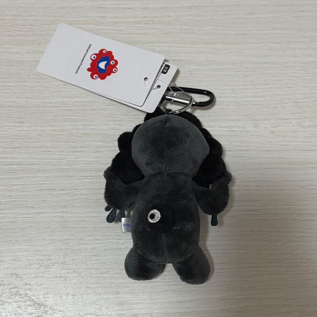 関西万博EXPO2025 黒ミャクミャク　カラビナ付きマスコット　座り