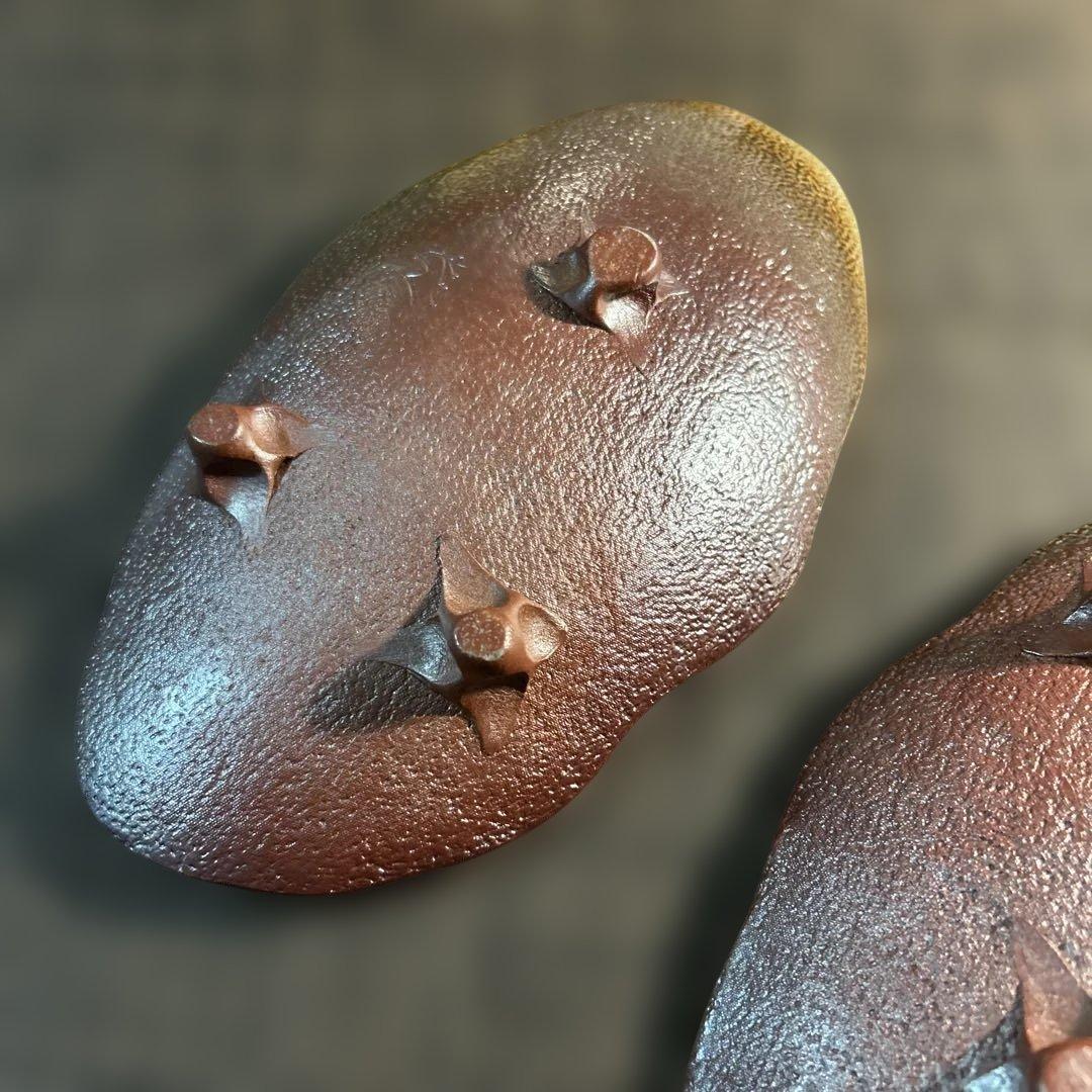 備前焼の皿　ぼた餅　2枚セット